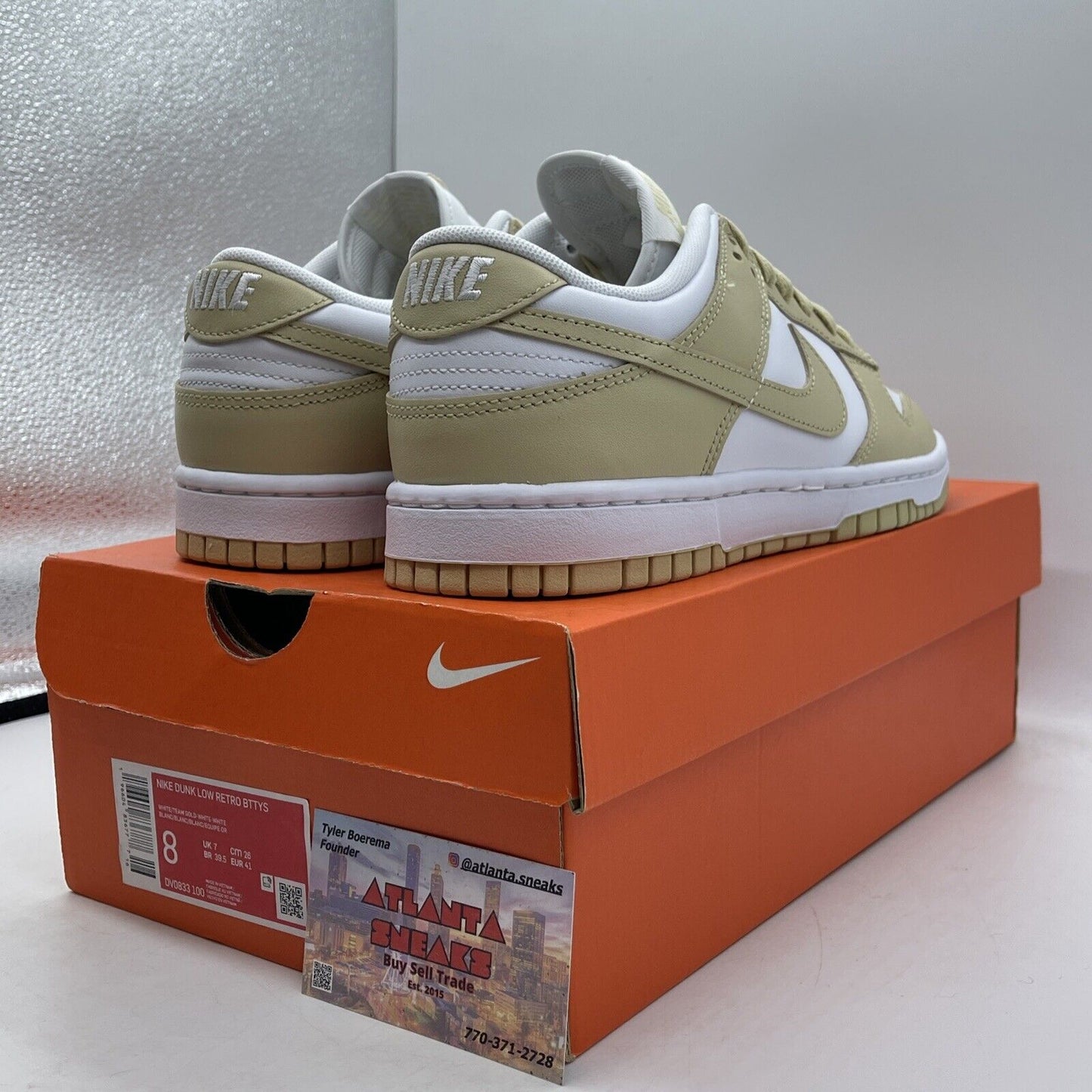 Size 8 - Nike Dunk Low Team Gold White Leather (DV0833-100)