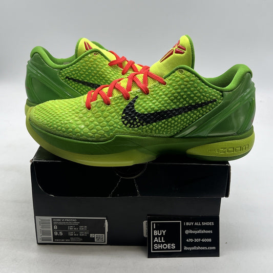 Size 8 - Nike Zoom Kobe 6 Protro Low Grinch (CW2190-300)