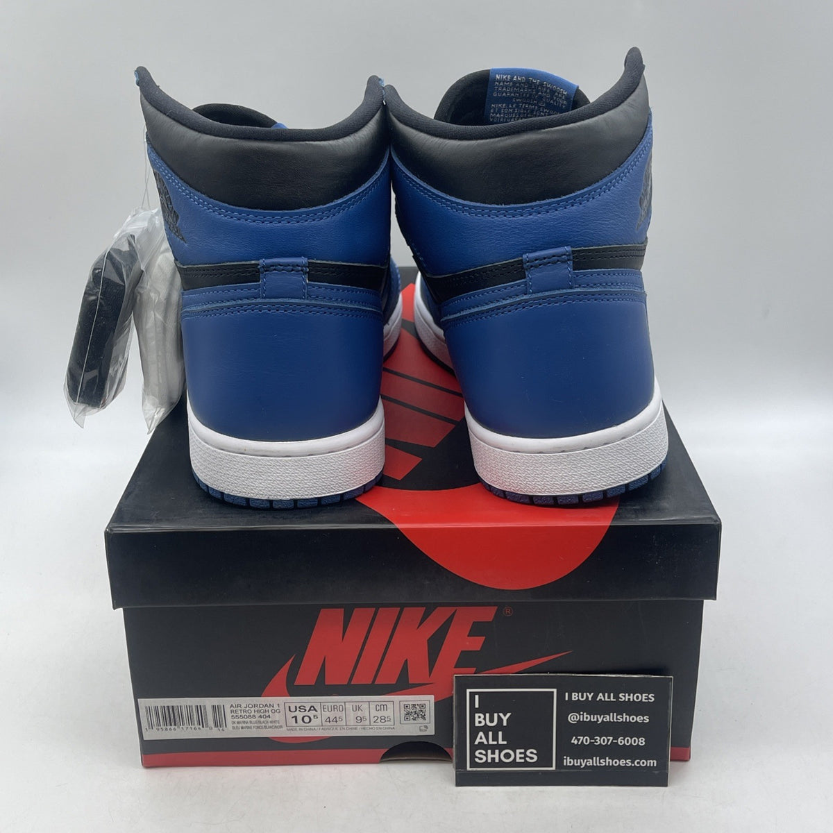 Size 10.5 - Air Jordan 1 Retro OG High Dark Marina Blue (555088-404)