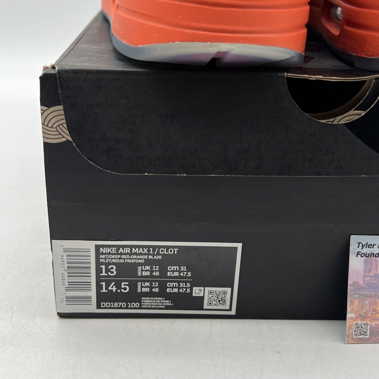 Size 13 - Nike CLOT x Air Max 1 2021 Kiss of Death (DD1870-100)