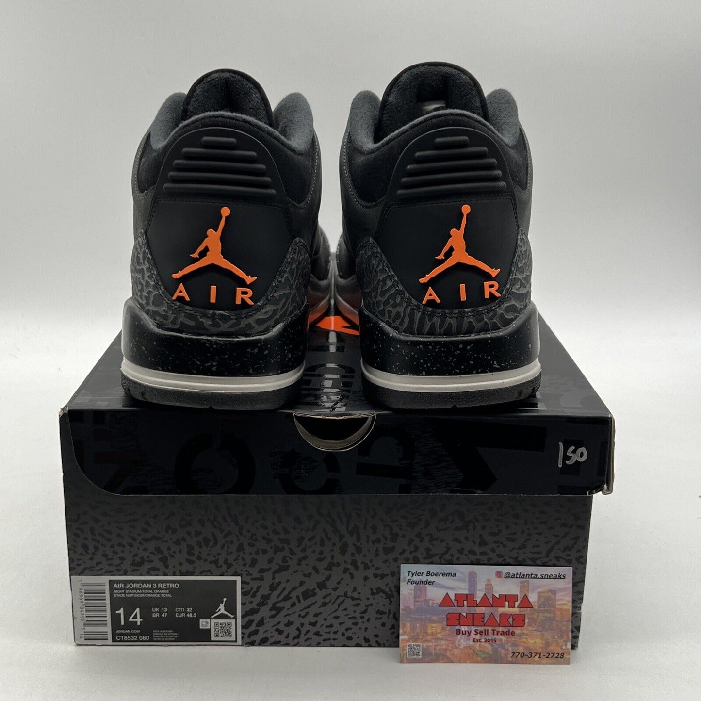 Size 14 - Jordan 3 Retro 2023 Mid Fear Grey Suede Orange (CT8532-080)