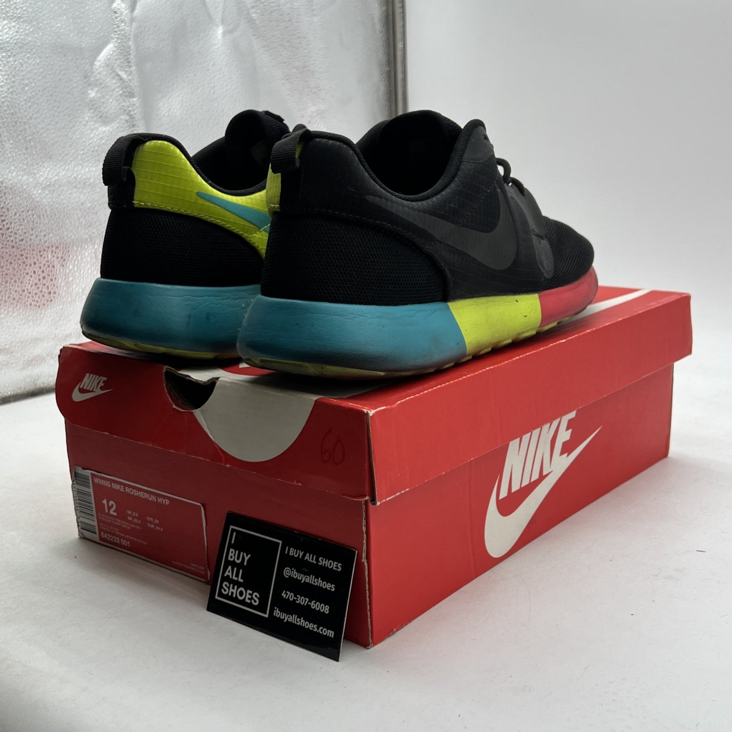 Size 12 - Nike Rosherun Hyp Black W (642233-001)