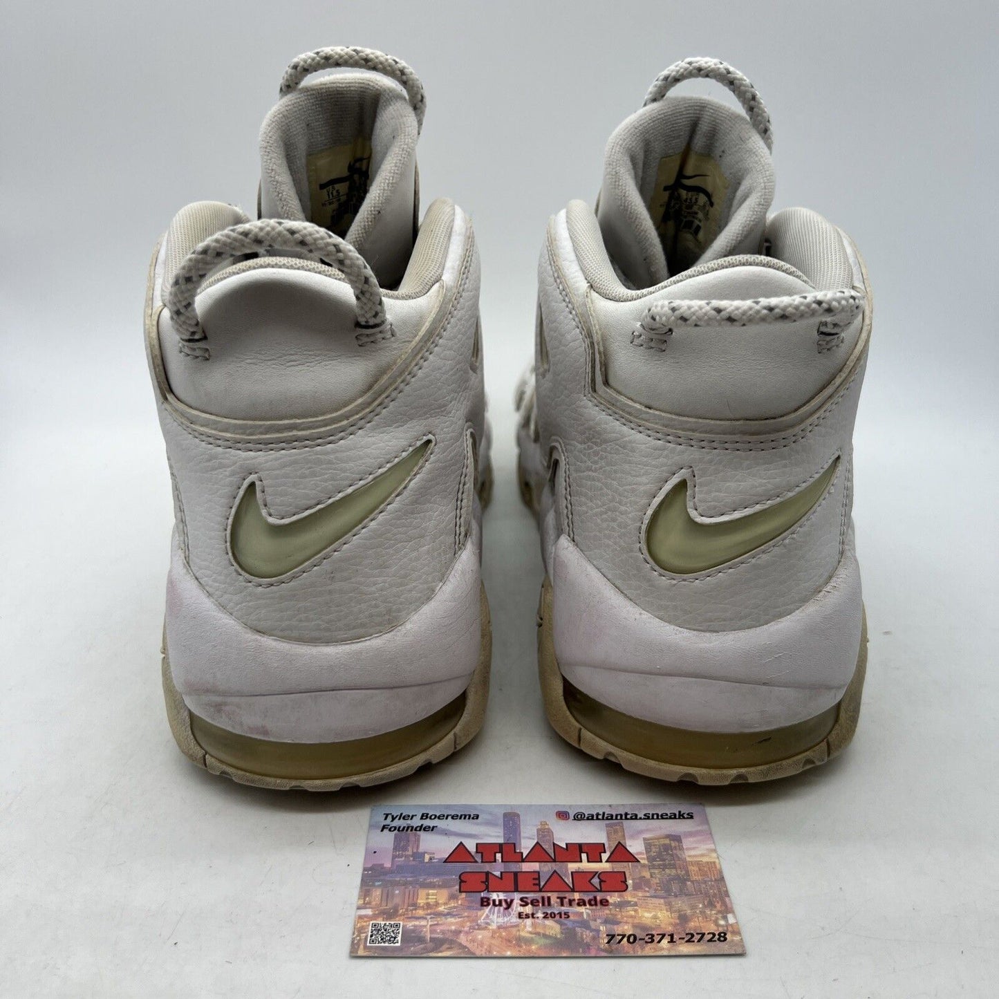 Size 11.5 - Nike Air More Uptempo Triple White Leather (921948-100)