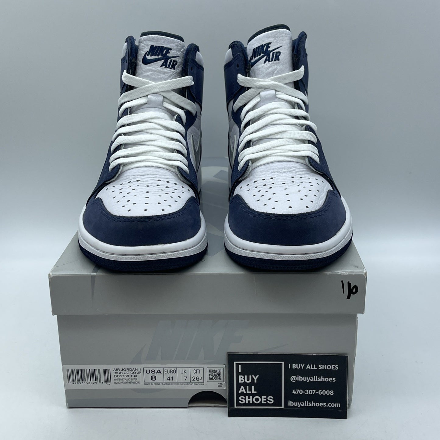 Size 8 - Jordan 1 Retro High CO.JP Midnight Navy Suede Leather (DC1788-100)