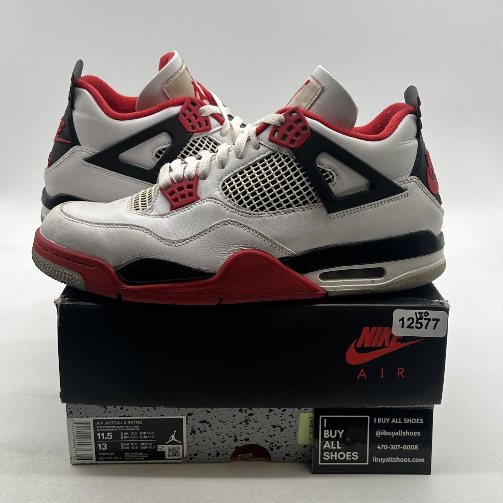 Size 11.5 - Air Jordan 4 Retro OG Mid Fire Red (DC7770-160)