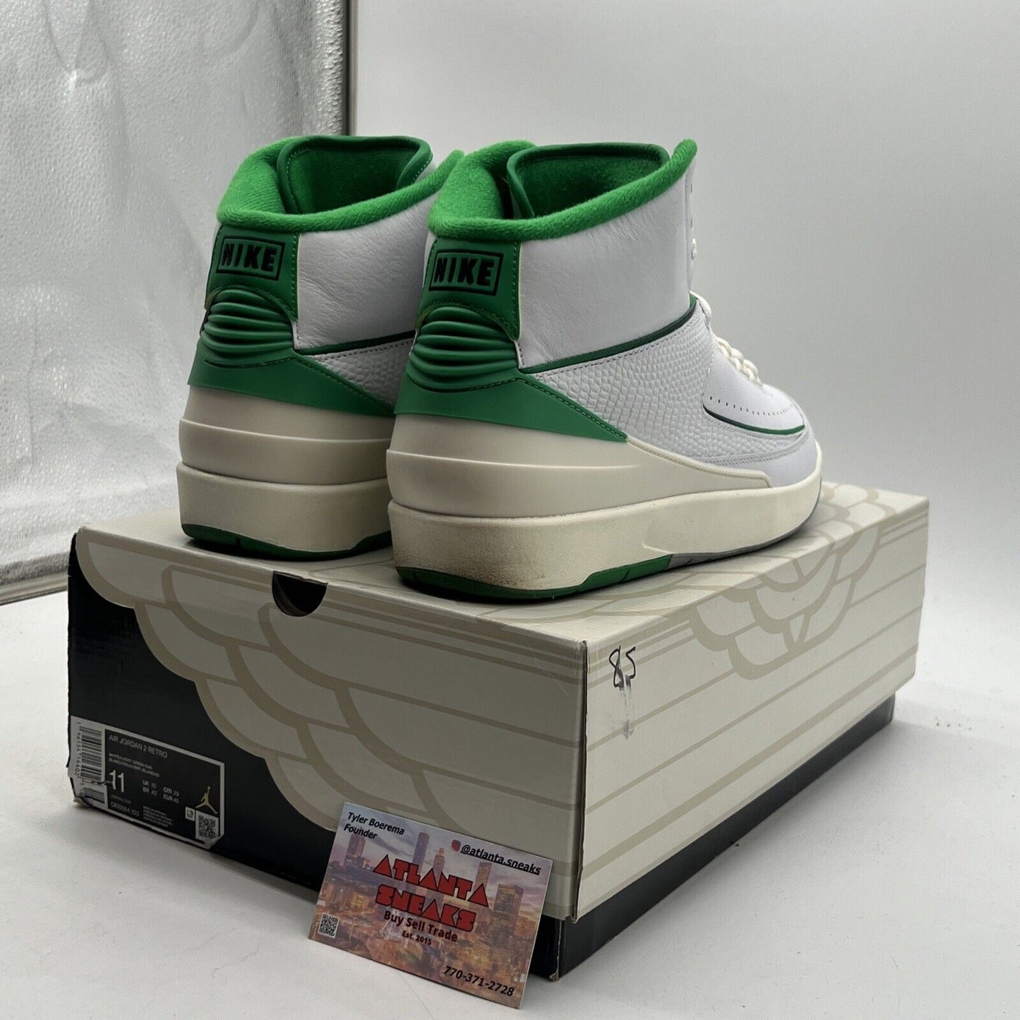 Size 11 - Jordan 2 Retro Lucky Green White Cream Leather (DR8884-103)