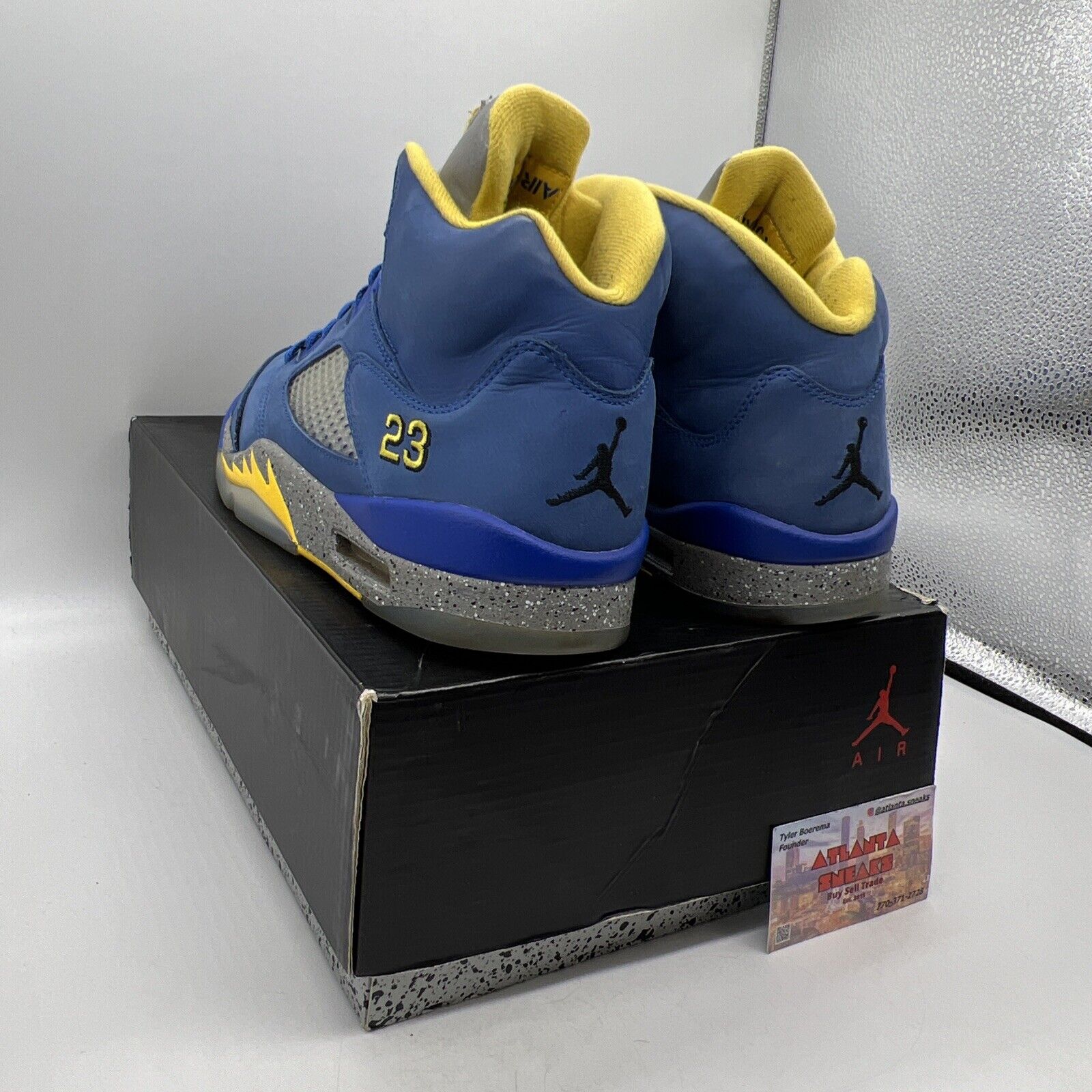 Size 9.5 - Air Jordan 5 Retro Laney Blue Yellow Suede