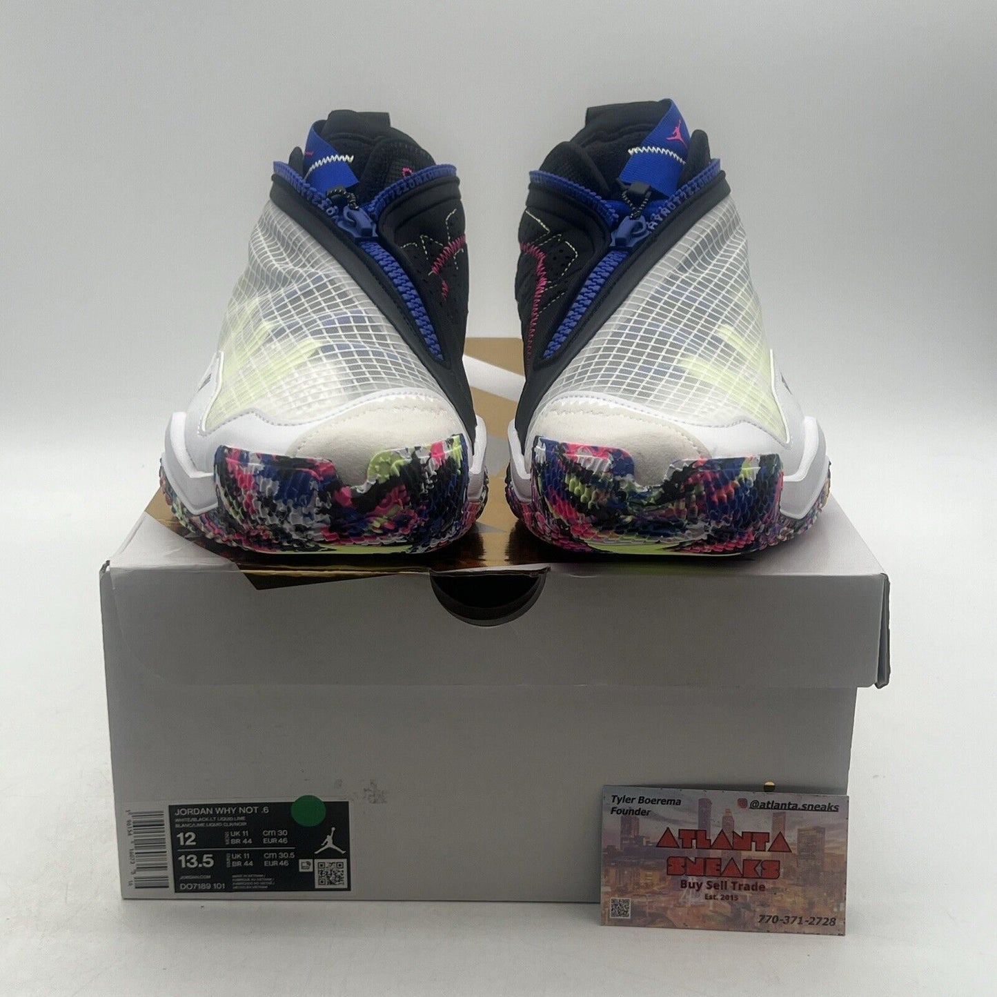 Size 12 - Jordan Why Not Zer0.6 White Multi-Color White Black (DO7189-101)