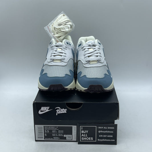 Size 3.5 - Nike Air Max 1 Patta Waves Noise Aqua (DH1348-004)