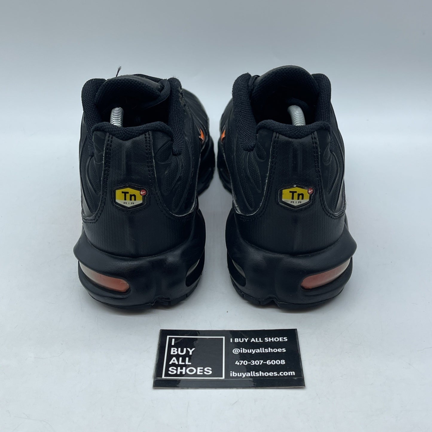 Size 12 - Nike Air Max Plus Black Orange Suede Leather (AO9564-001)