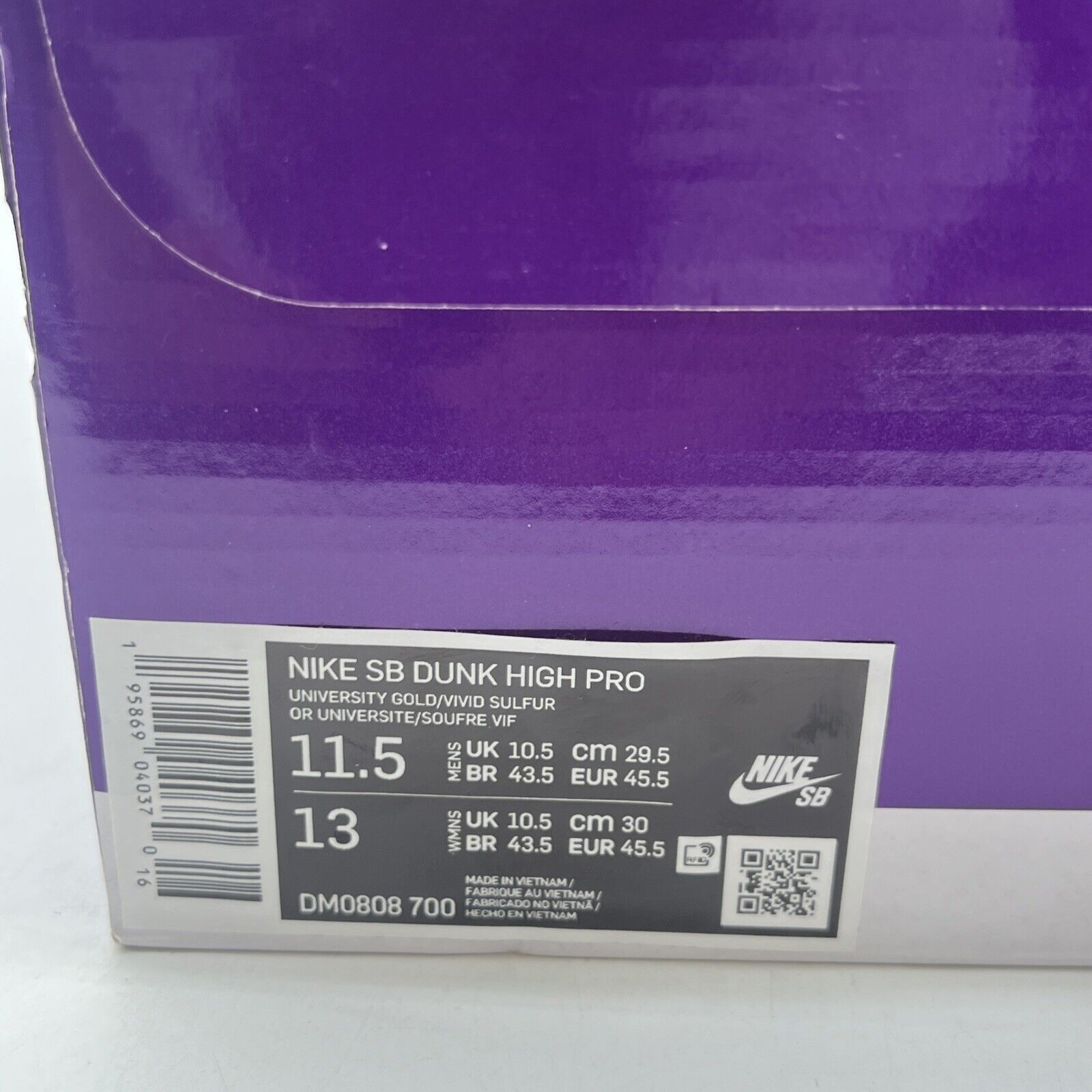 Size 11.5 - Nike Dunk SB High Fruity Pack - Pineapple (DM0808-700)
