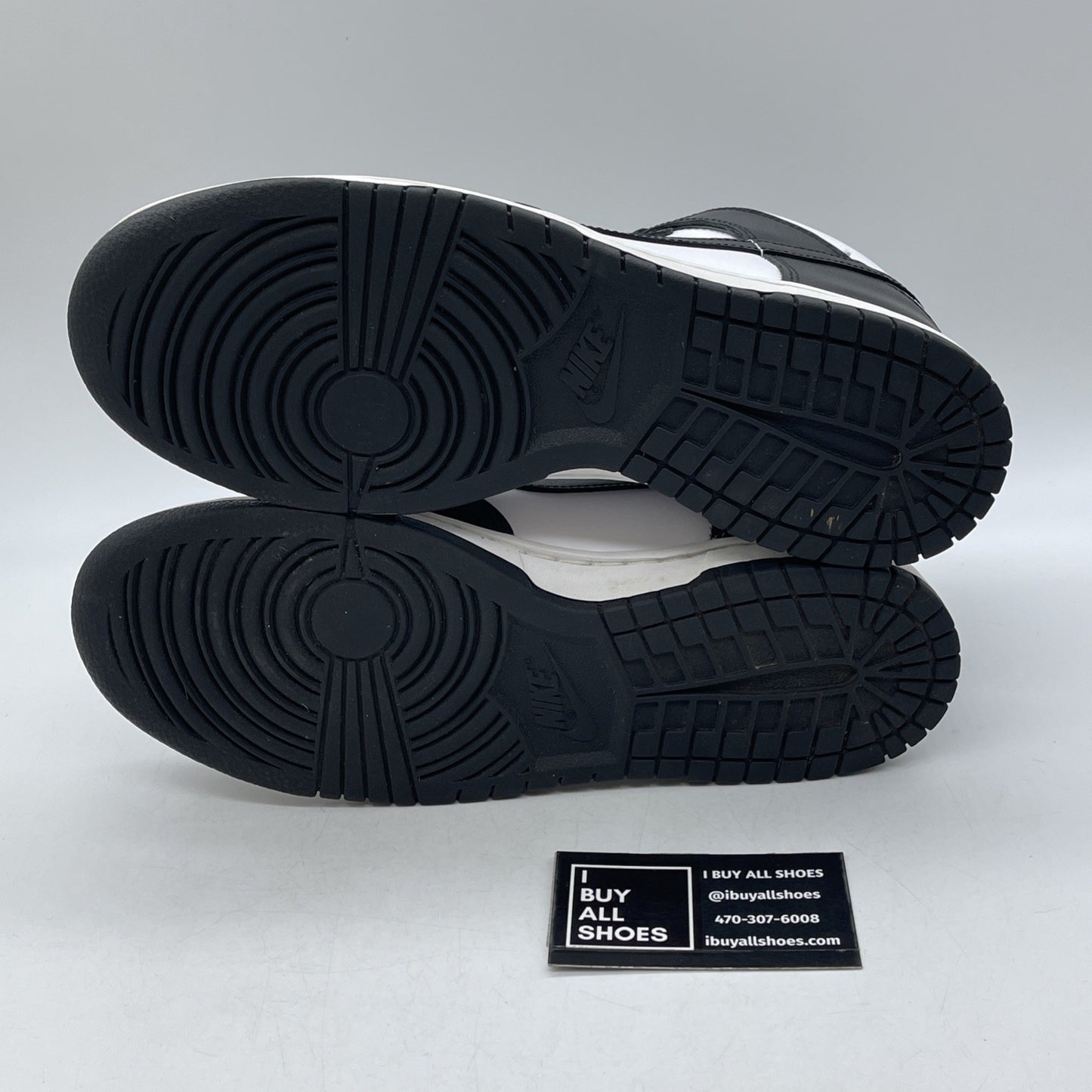 Size 8.5 - Nike Dunk High Black White Leather (DD1399-105)
