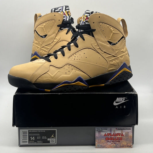 Size 14 - Air Jordan 7 Retro SE Afrobeats Purple Yellow Leather (DZ4729-200)