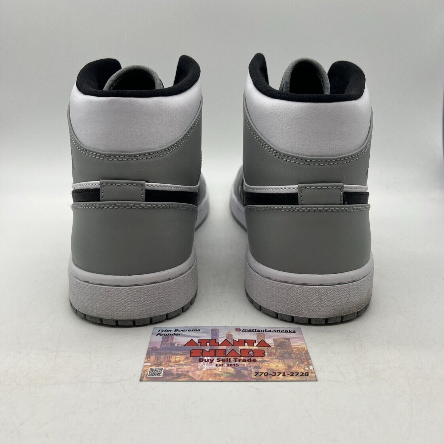 Size 13 - Jordan 1 Mid Gray 2020 Black White Grey (554724-092)