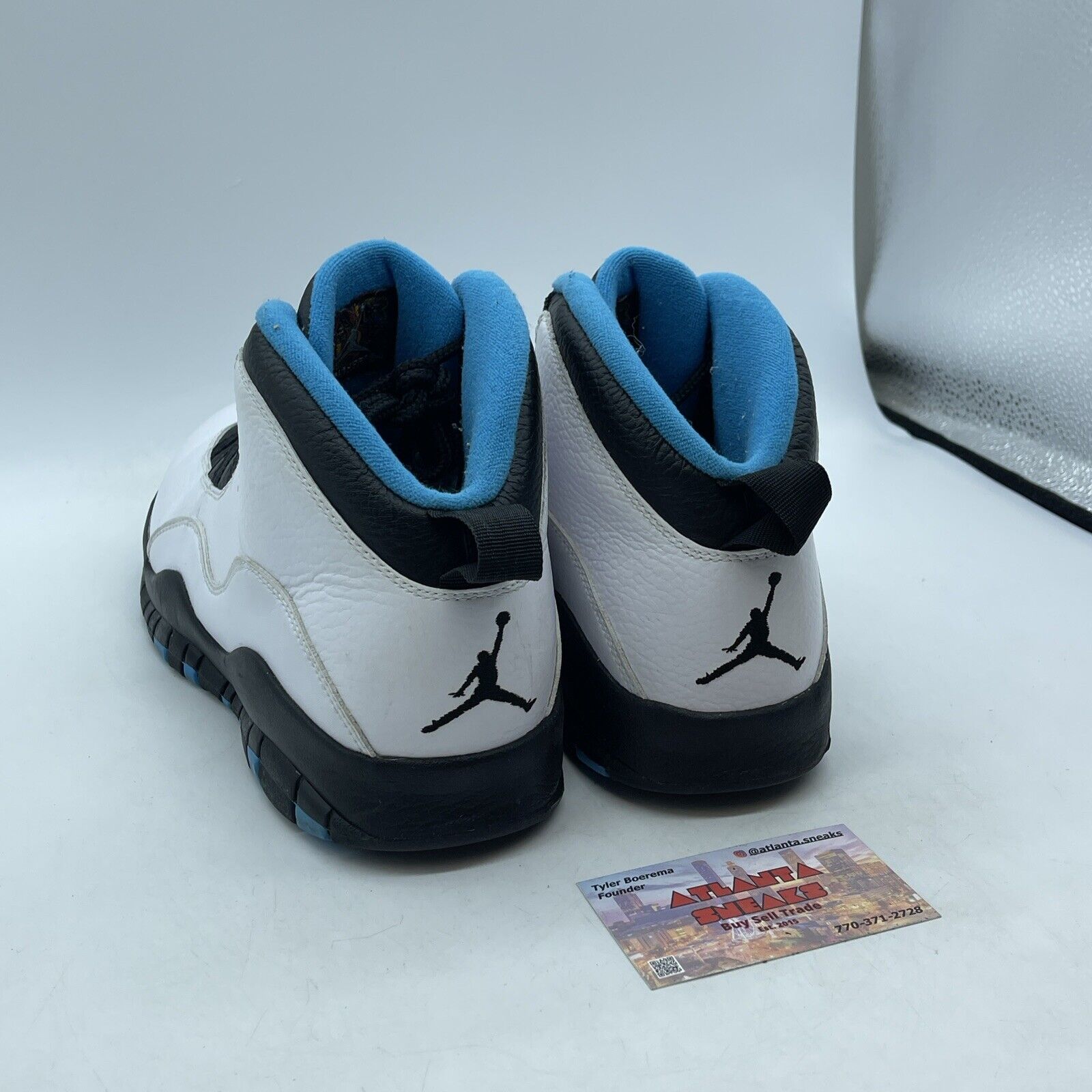 Size 10.5 - Air Jordan 10 Retro 2014 Powder Blue White Leather (310805-106)