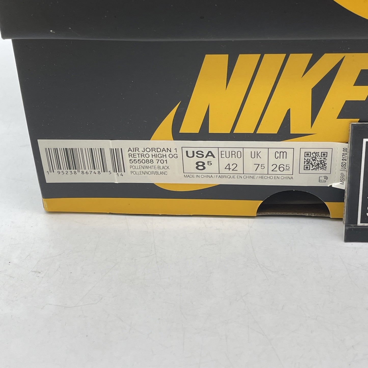 Size 8.5 - Air Jordan 1 Retro OG High Pollen (555088-701)