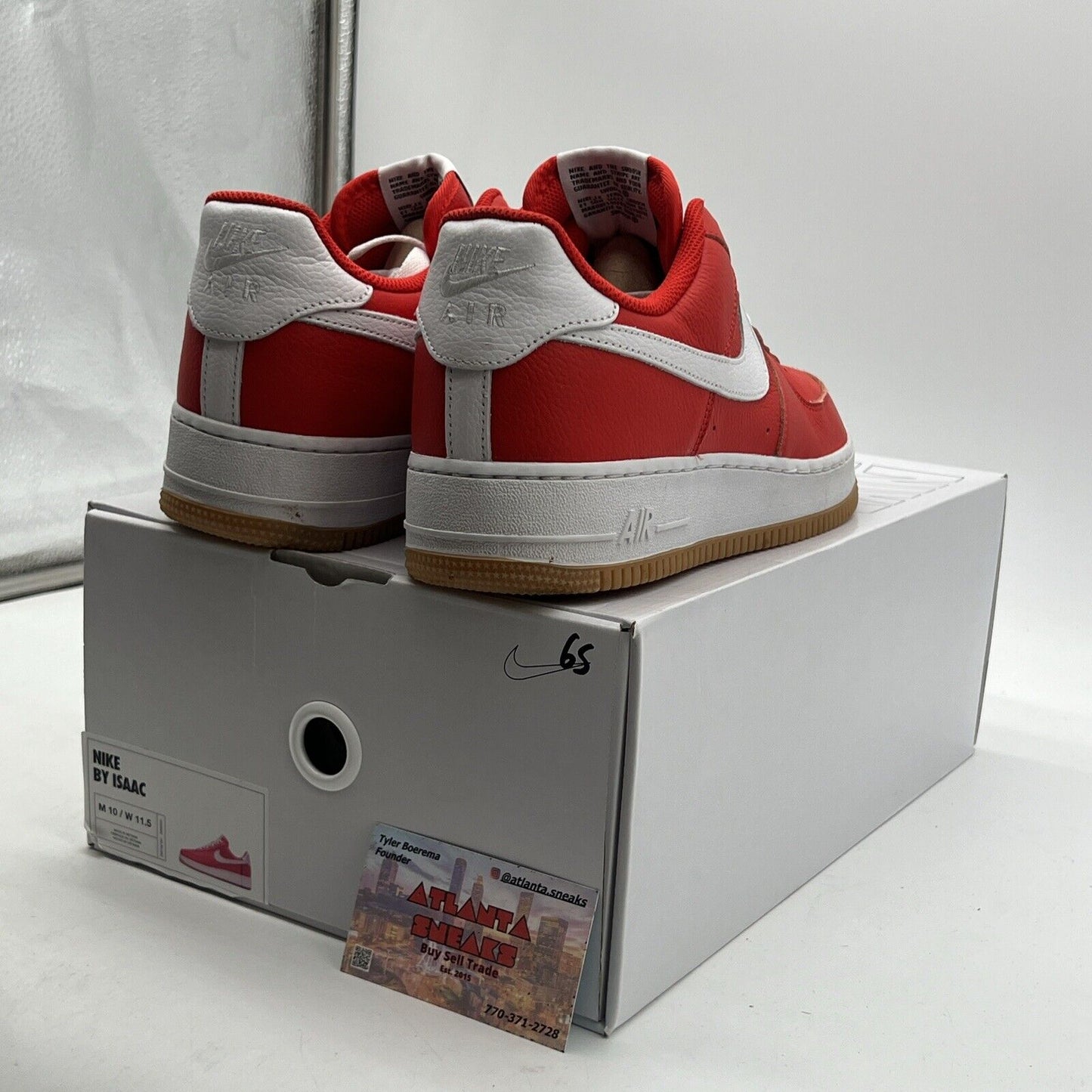 Size 9 - Nike Air Force 1 Low Nike Id University Red Gum Custom  (DN4162-991)