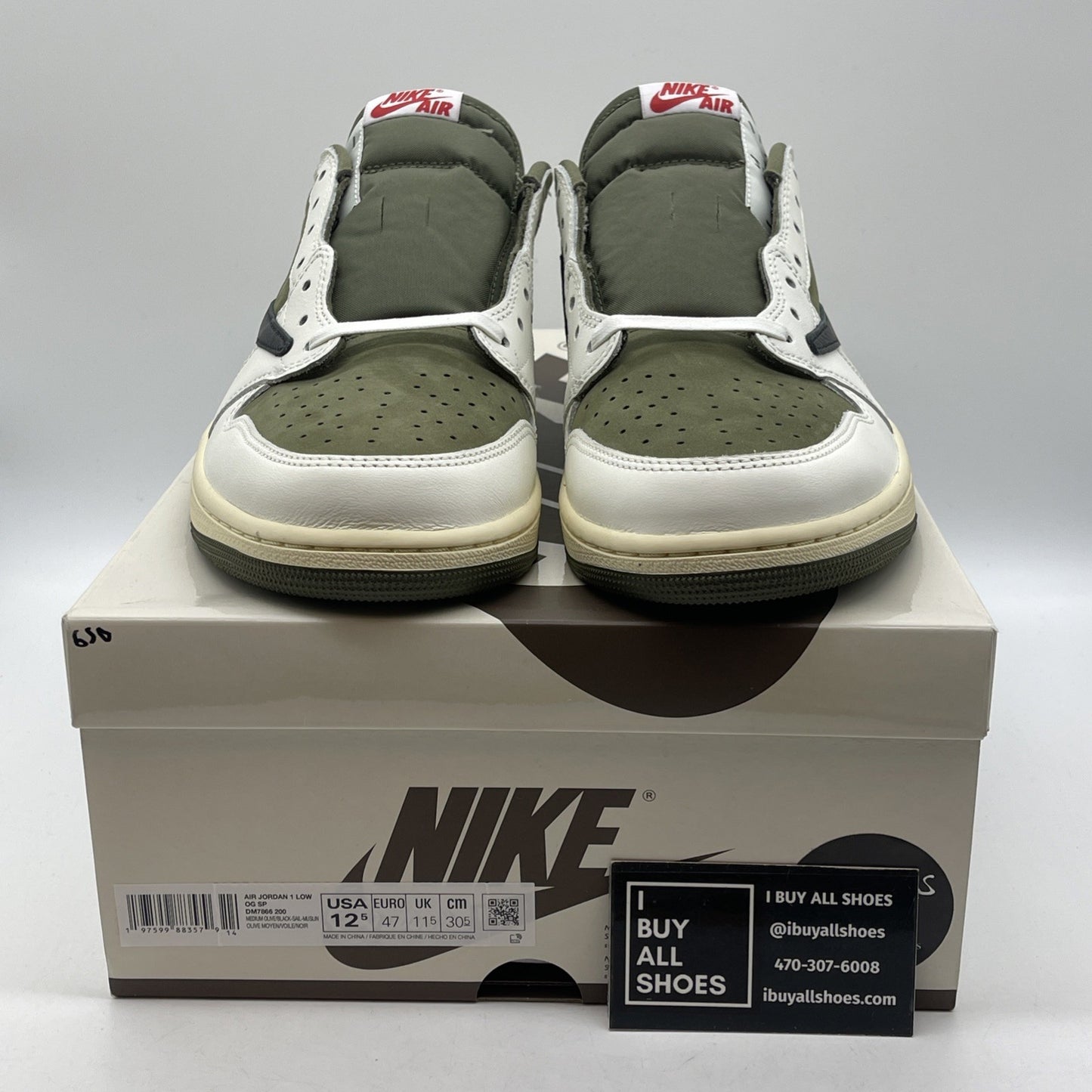 Size 12.5 - Travis Scott x Air Jordan 1 Retro OG SP Low Reverse Olive Suede