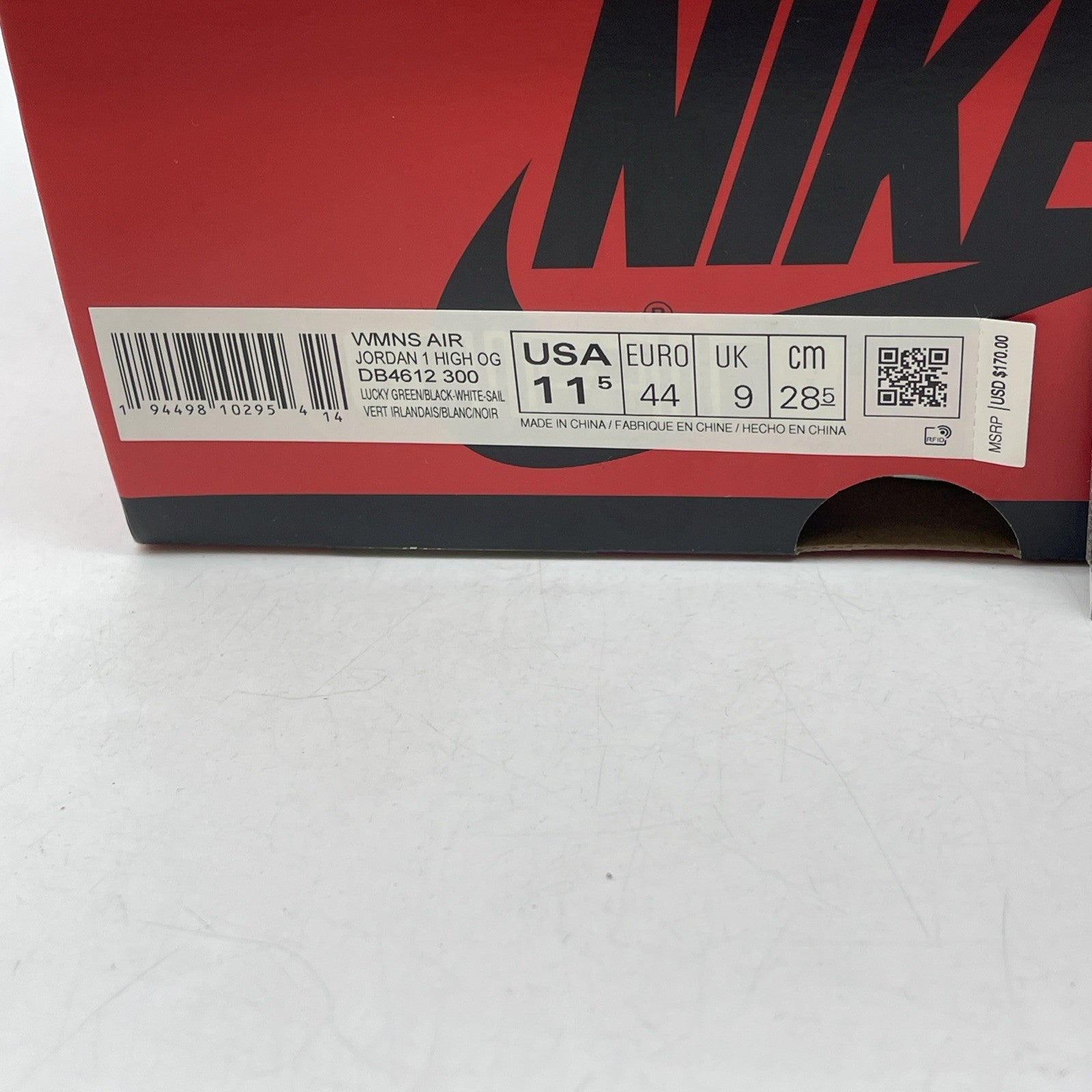Size 11.5W - Air Jordan 1 Retro OG High Lucky Green (DB4612-300)