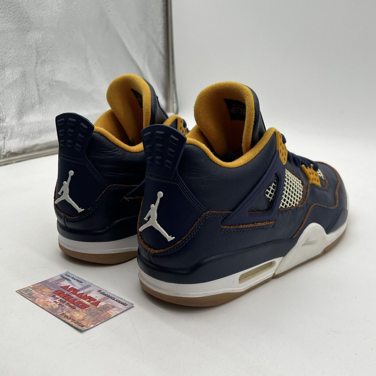 Size 11 - Air Jordan 4 Retro Dunk From Above Navy Yellow Leather (308497-425)