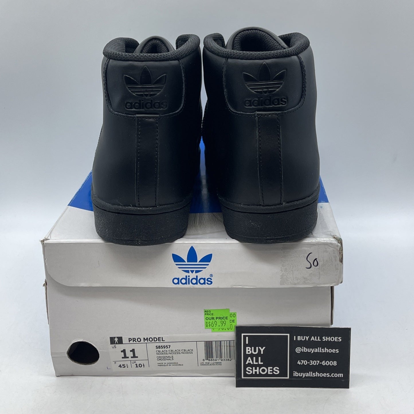 Size 11 - Adidas Pro Model Triple Black (S85957)
