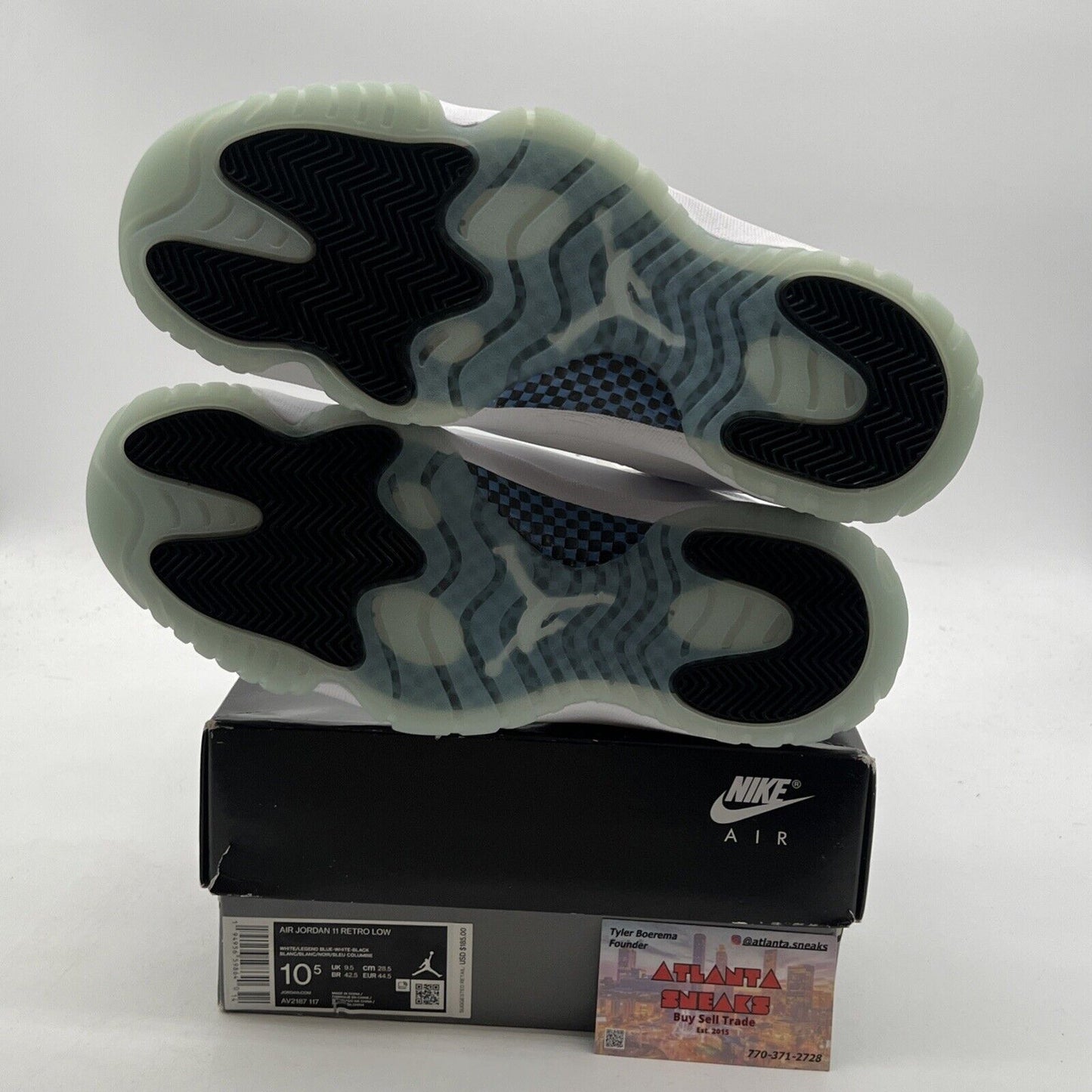 Size 10.5 - Air Jordan 11 Retro Low Legend Blue (AV2187-117)