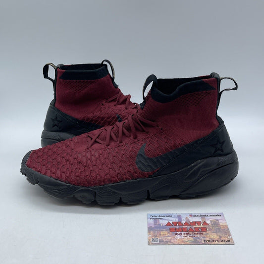 Size 9 - Nike Air Footscape Magista Team Red Gold Suede Black (830600-600)