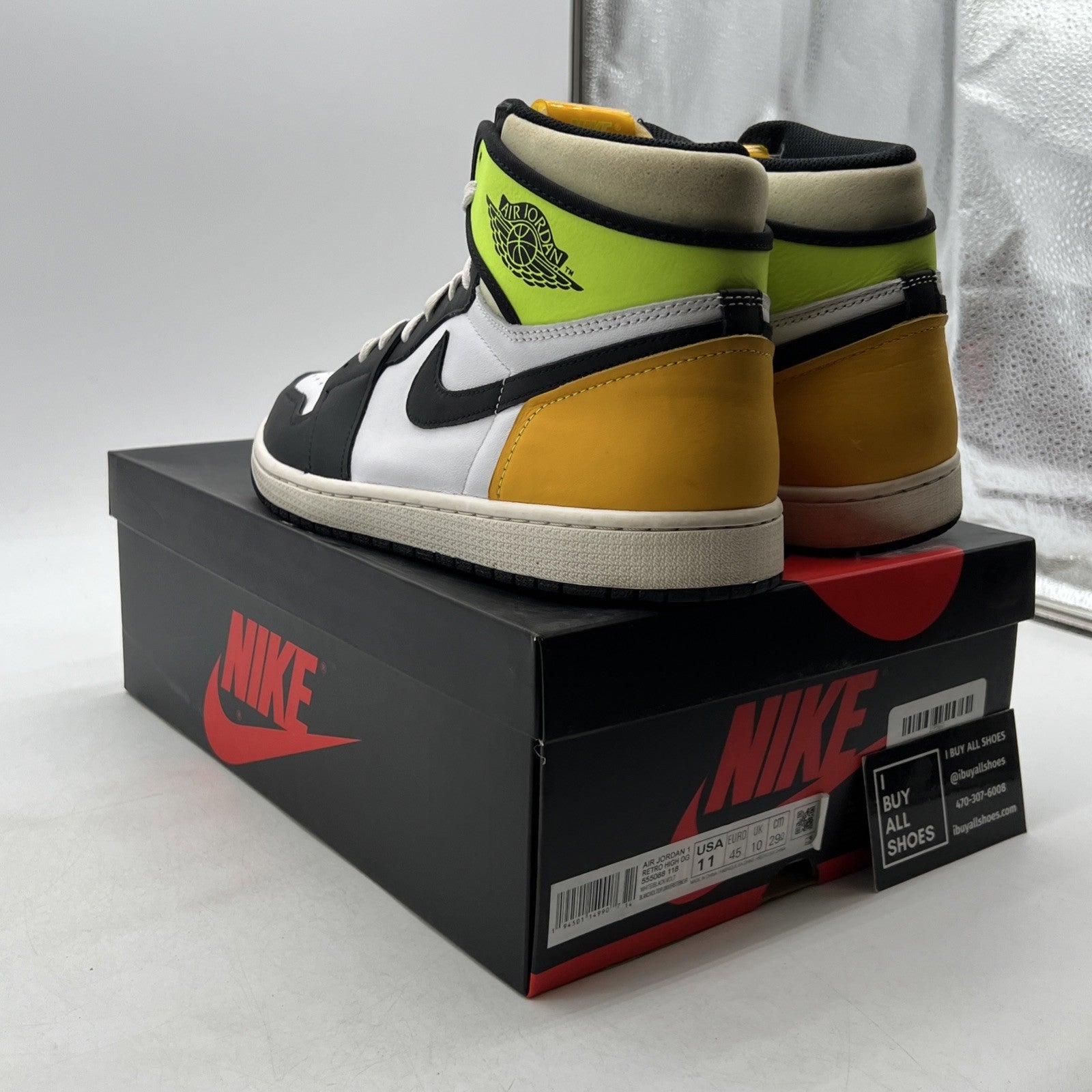 Size 11 - Air Jordan 1 Retro High OG Volt (555088-118)