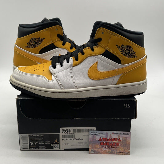 Size 10.5 - Air Jordan 1 Mid University Gold (554724-170)