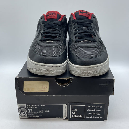 Size 11 - Nike Air Force 1 Low Black Red Suede Leather (318775-002)