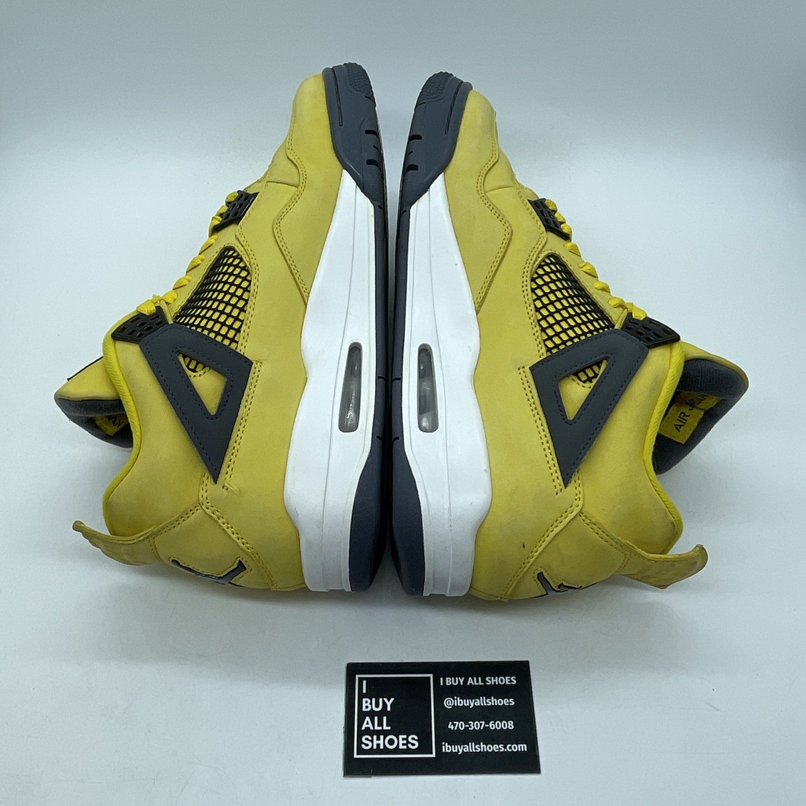 Size 11 - Jordan 4 Retro Mid Lightning Black Suede Leather (CT8527-700)