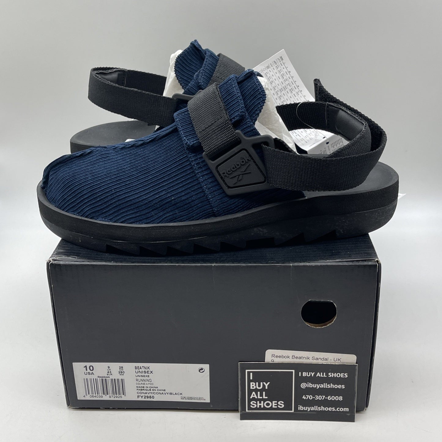 Size 10 - Reebok Beatnik Unisex Collegiate Navy Suede (FY2950)