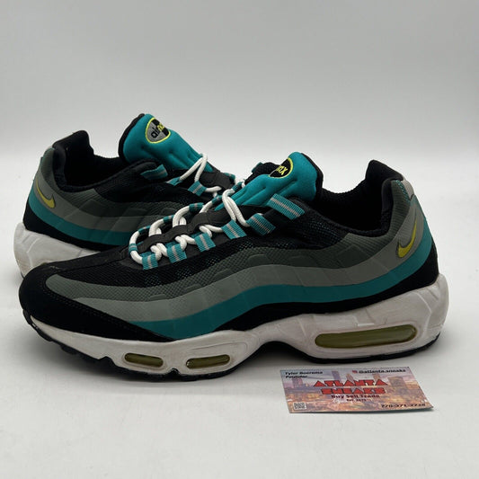 Size 11 - Nike Air Max 95 No Sew Black Teal Grey Black White Suede (616190-033)