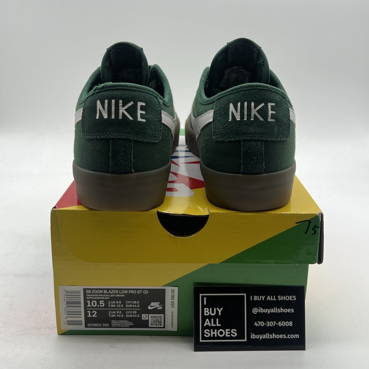 Size 10.5 - Nike Blazer GT SB Low Green Gum (DC0603-300)