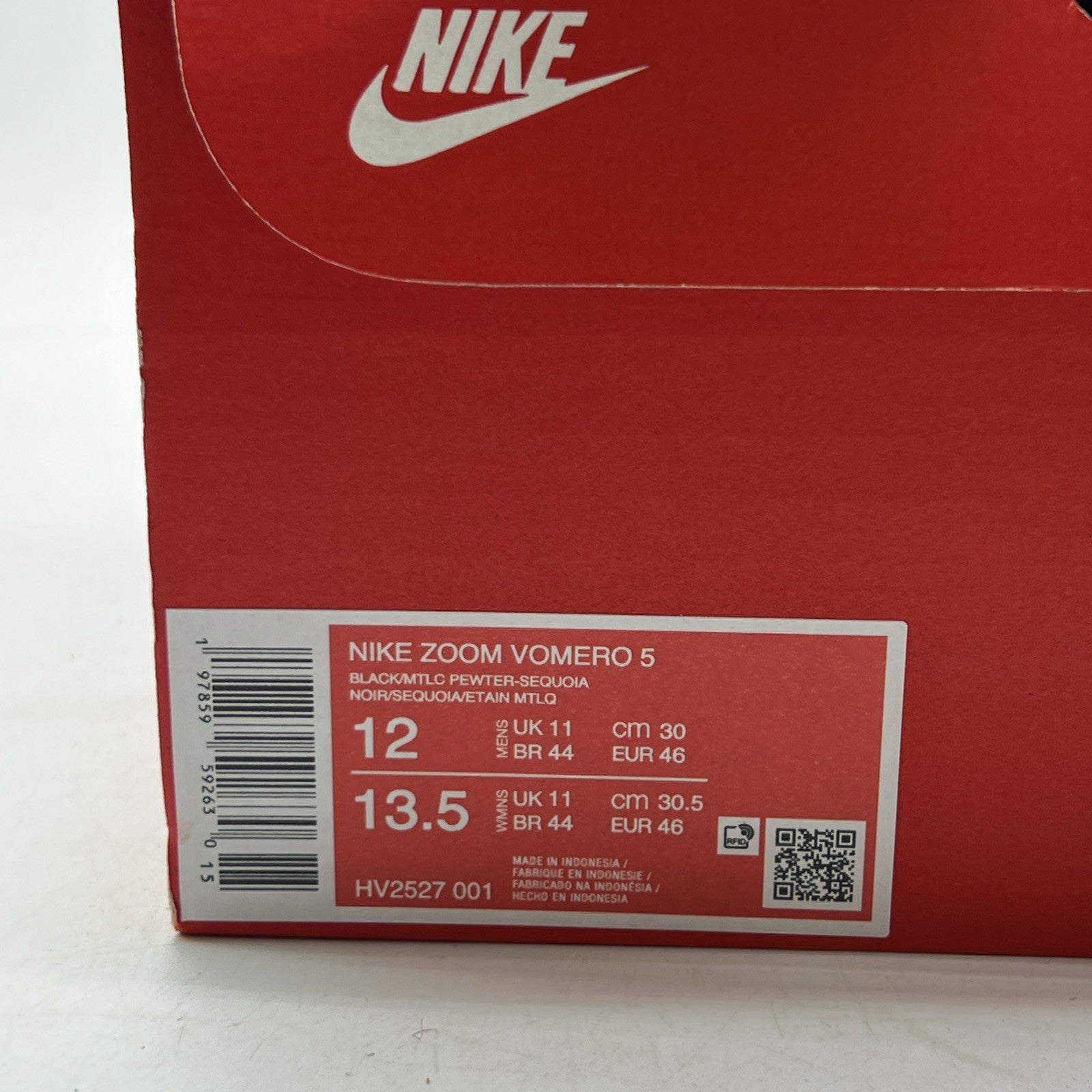 Size 12 - Nike Air Zoom Vomero 5 Black Sequoia (HV2527-001)