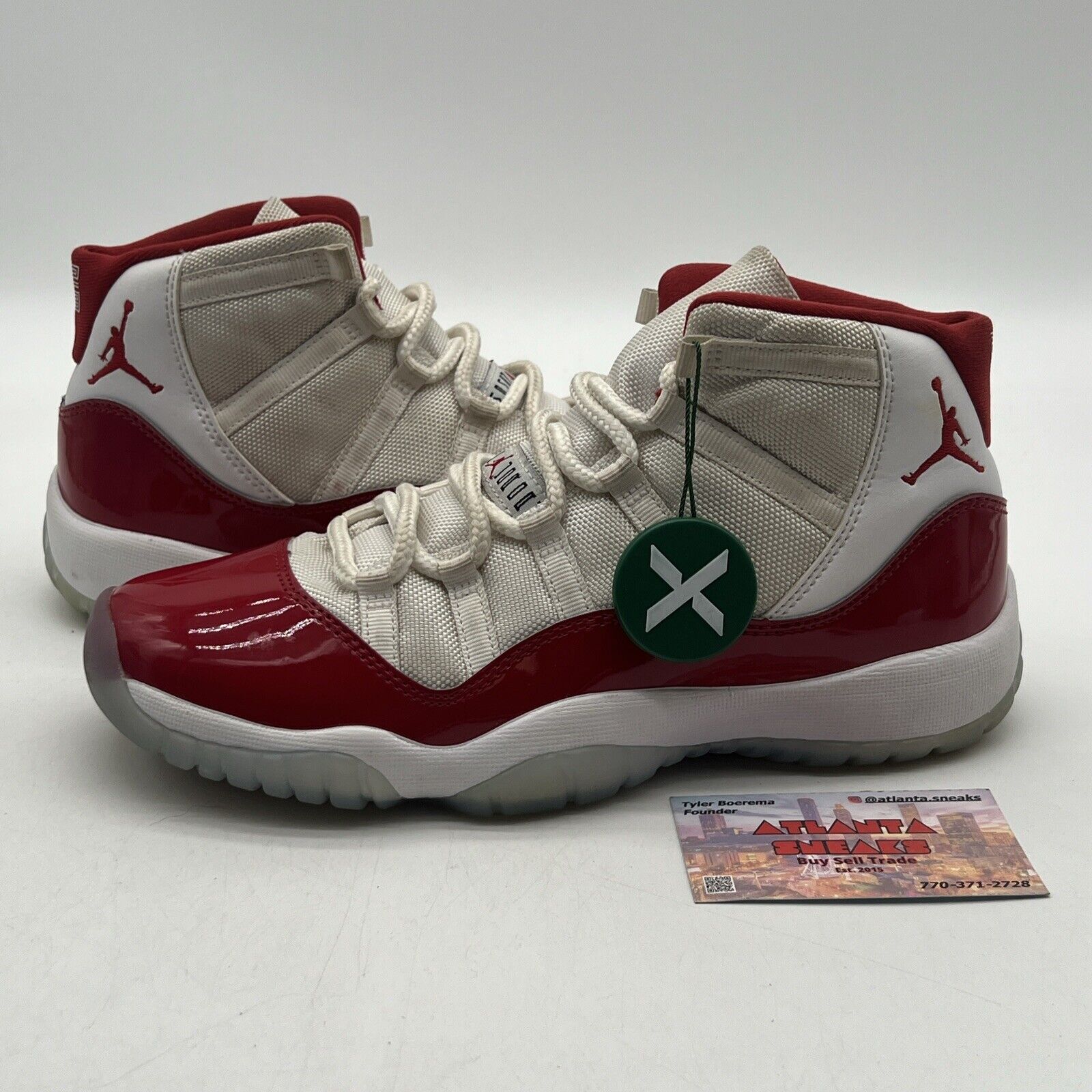 Size 7 - Jordan 11 Retro High Cherry White Leather Red (378038-116)