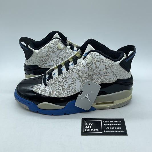 Size 7.5 - Air Jordan Dub-Zero Photo Blue Black White Leather (311046-102)