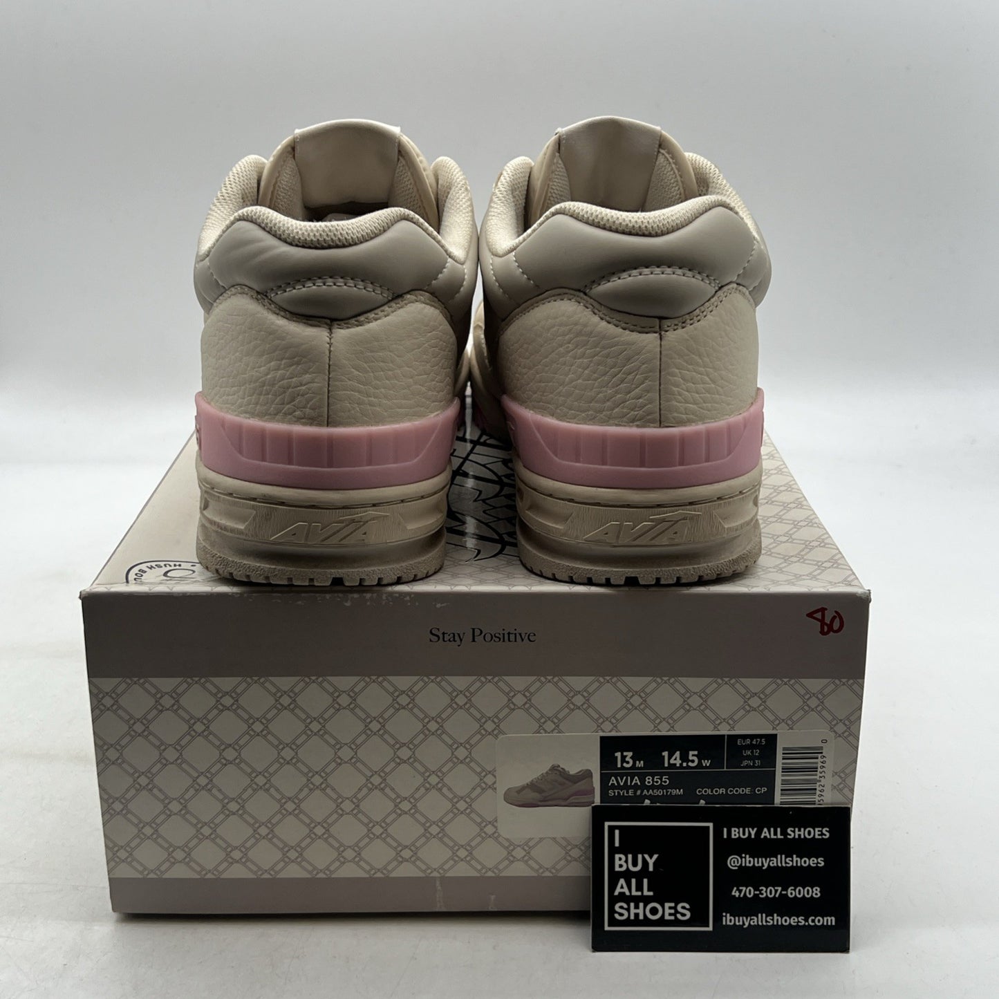 Size 13 - Avia 855 x Hush Basketball Shoes Low Top Retro White/pink Mens