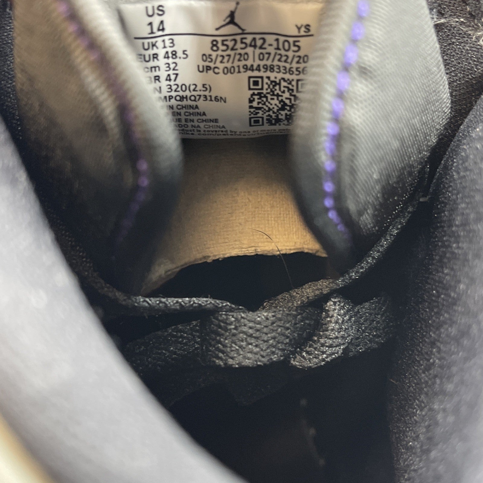 Size 14 - Air Jordan 1 SE Mid Varsity Purple (852542-105)