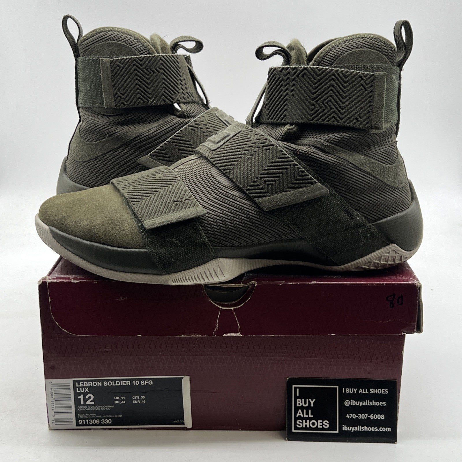 Size 12 - Nike LeBron Soldier 10 SFG LUX Cargo Khaki (911306-330)