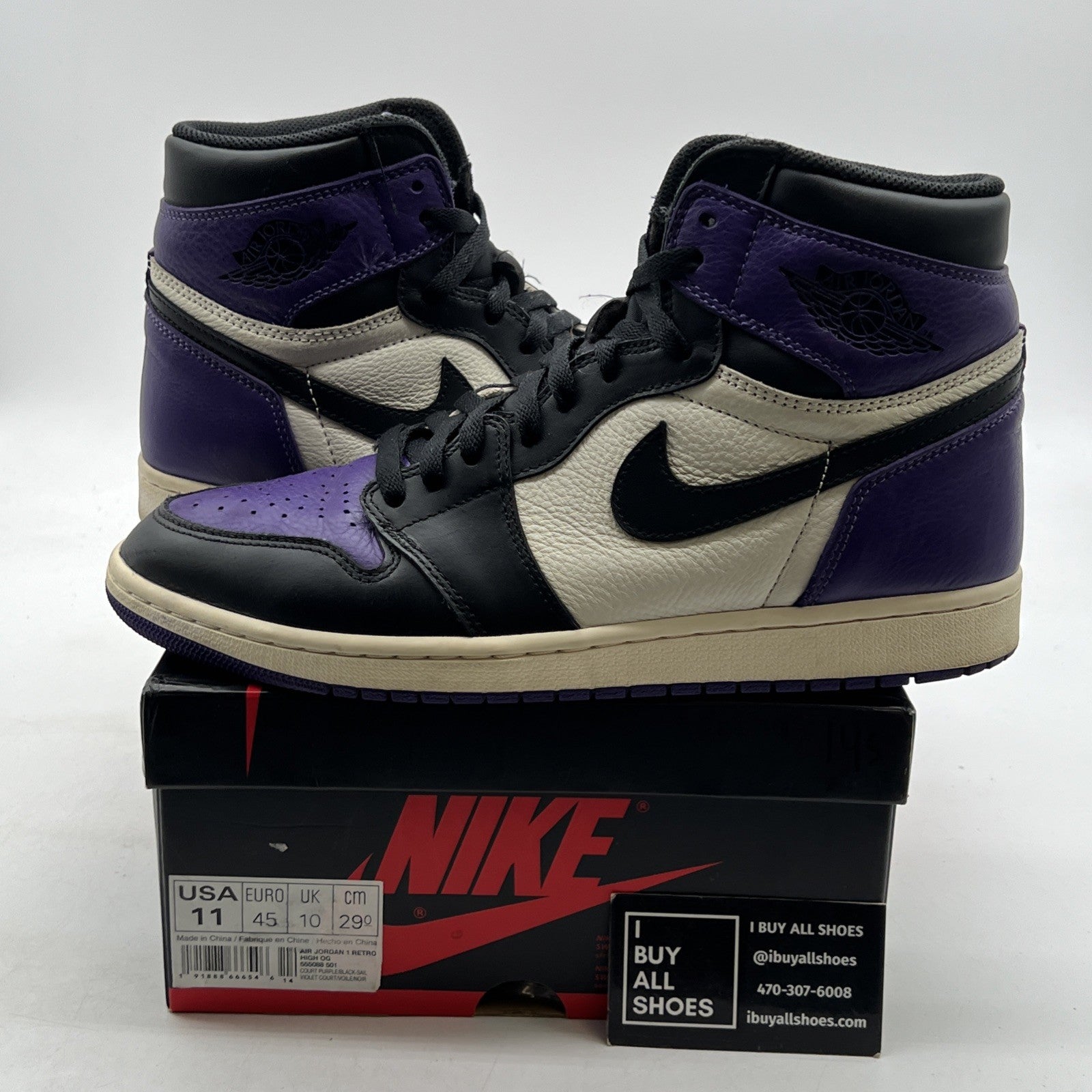 Size 11 - Air Jordan 1 Retro OG High Court Purple (555088-501)