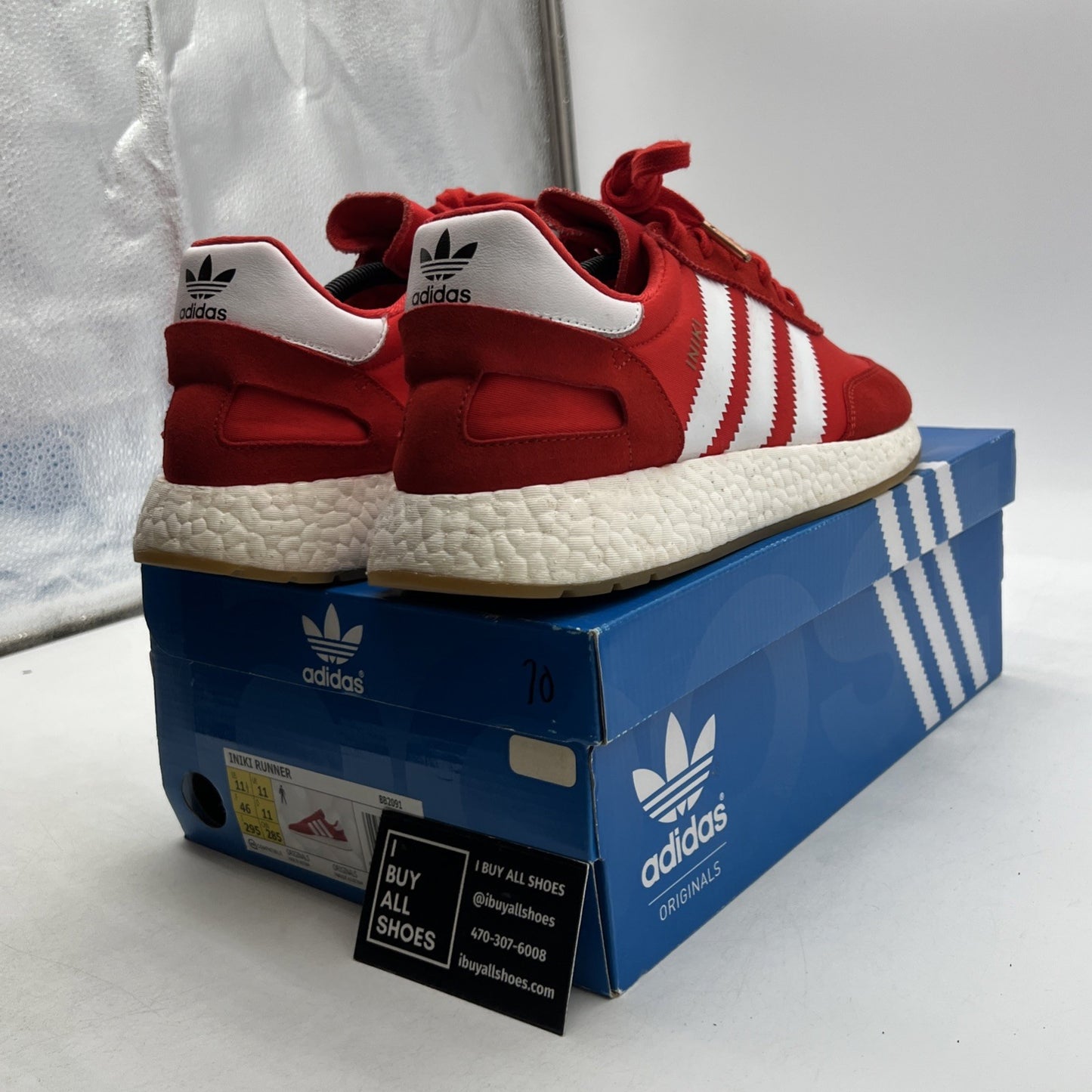 Size 11.5 - Adidas Iniki Runner Red (BB2091)