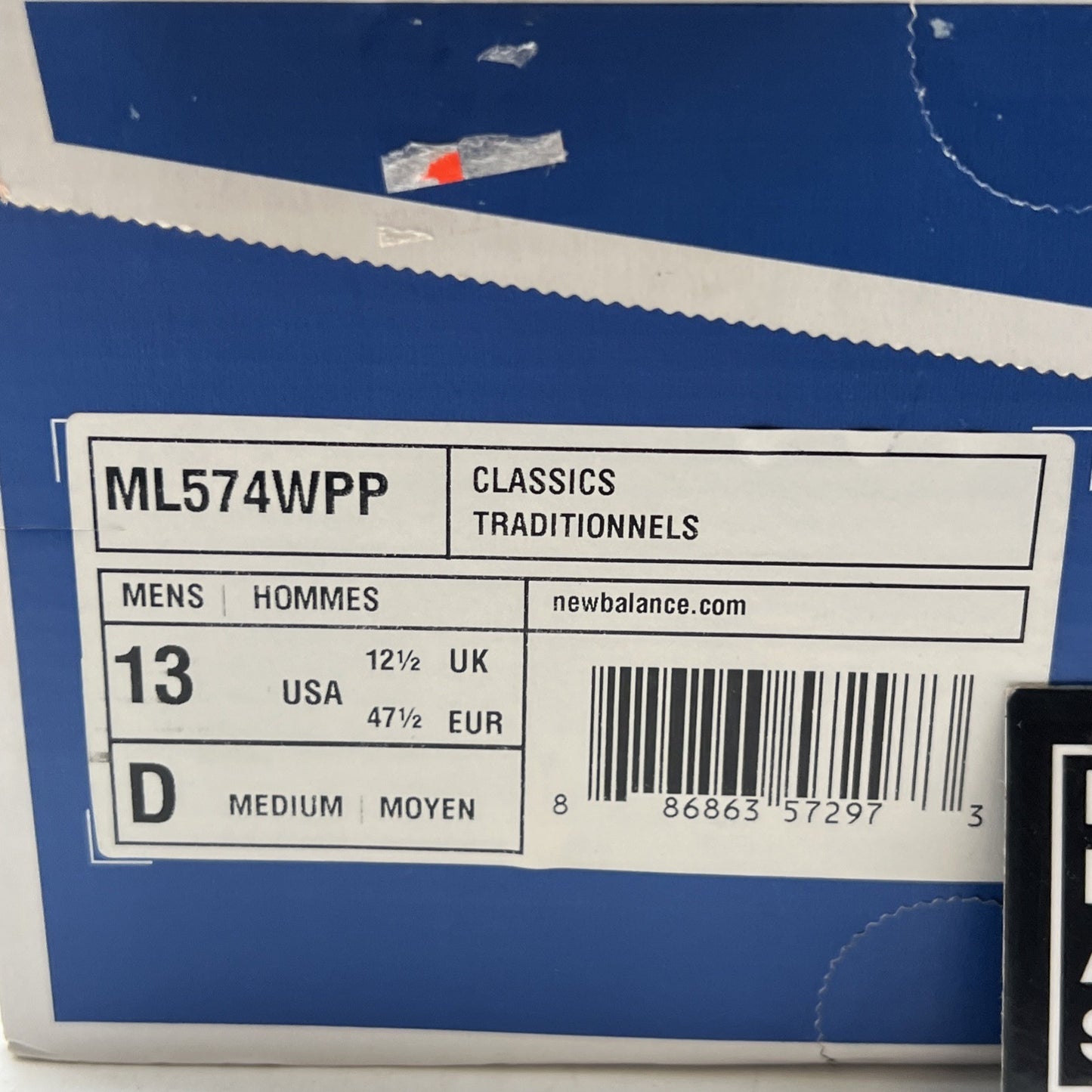 Size 13 - New Balance Blue (ML574WPP)