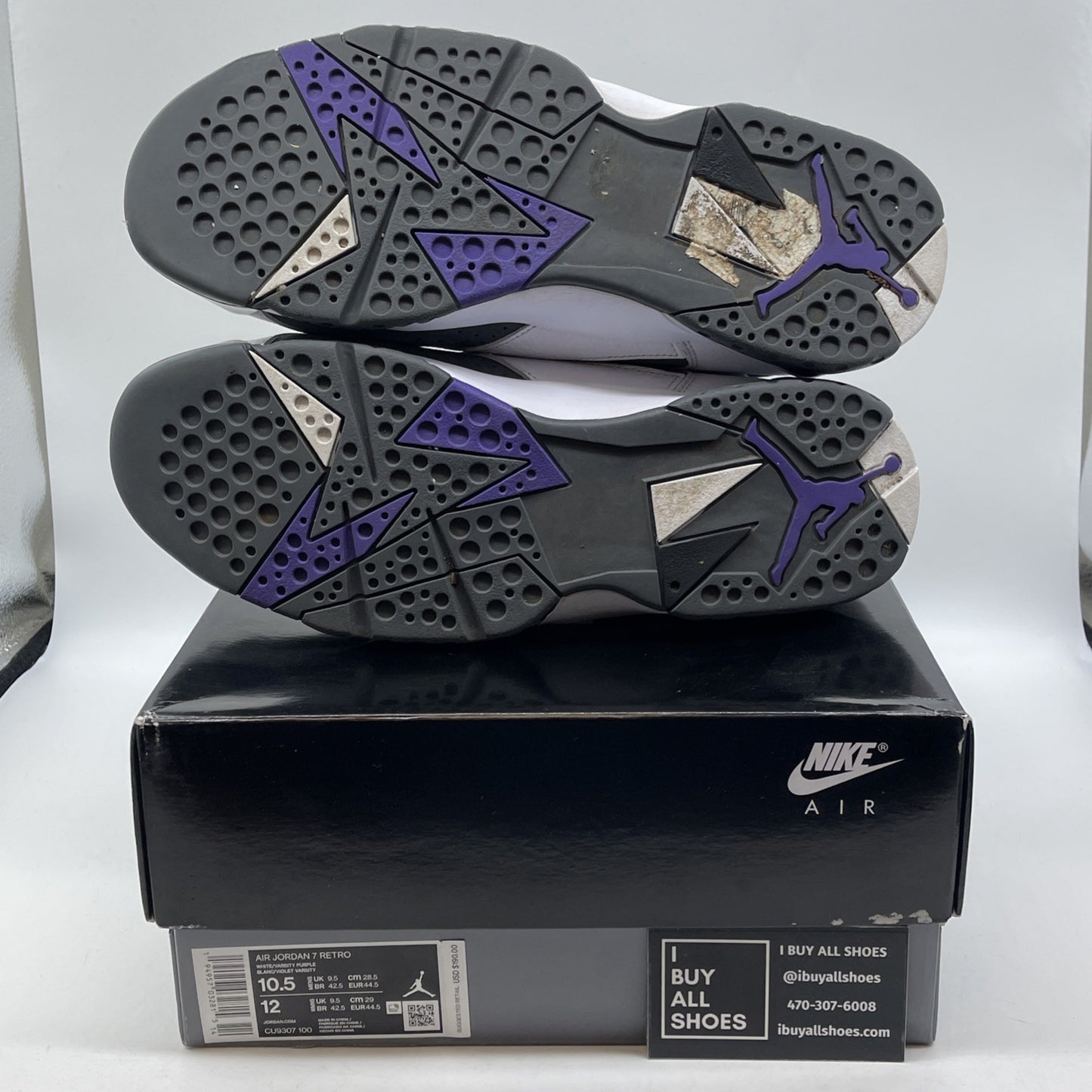 Size 10.5 - Air Jordan 7 Retro 2021 Flint Gray White Suede Leather (CU9307-100)