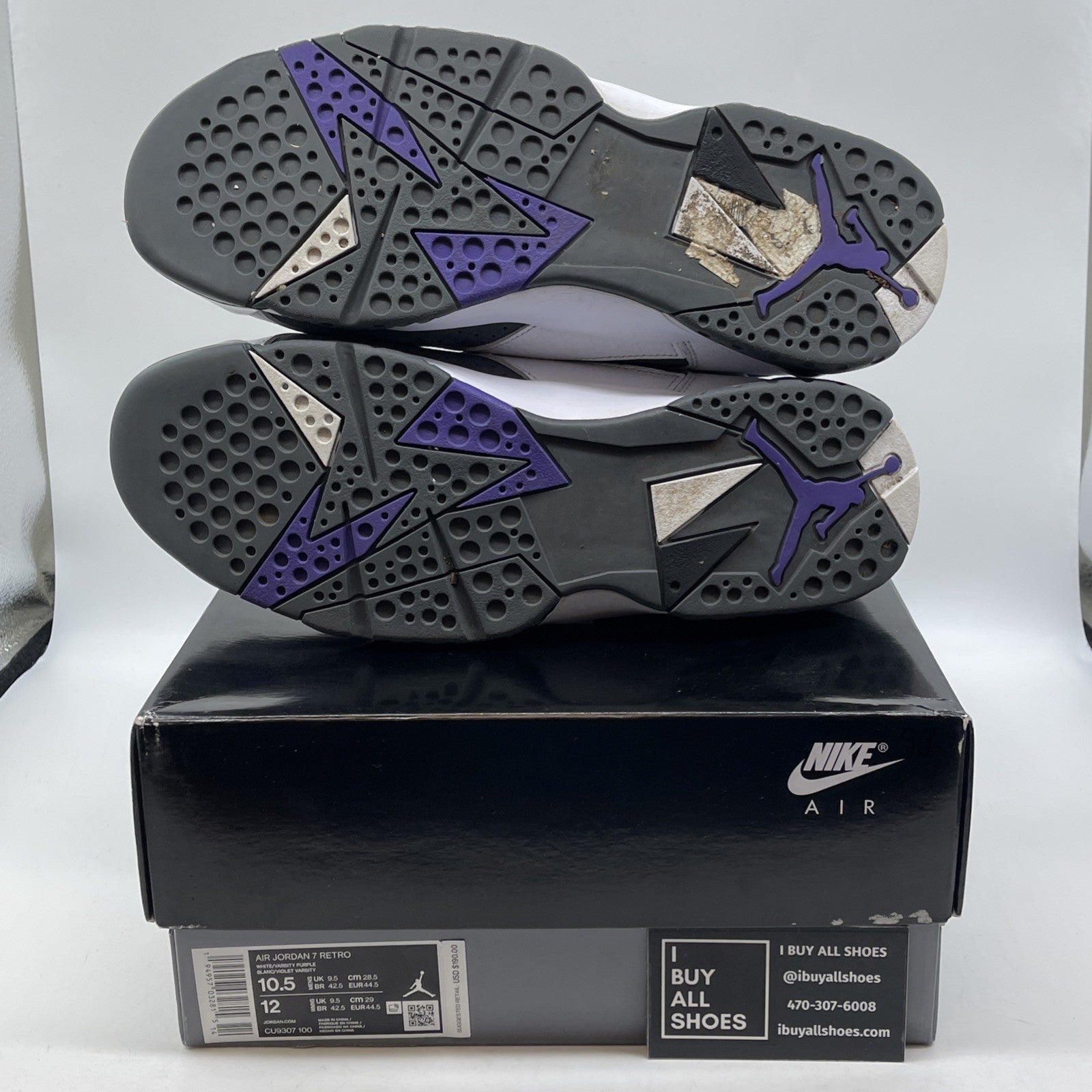Size 10.5 - Air Jordan 7 Retro 2021 Flint Gray White Suede Leather (CU9307-100)