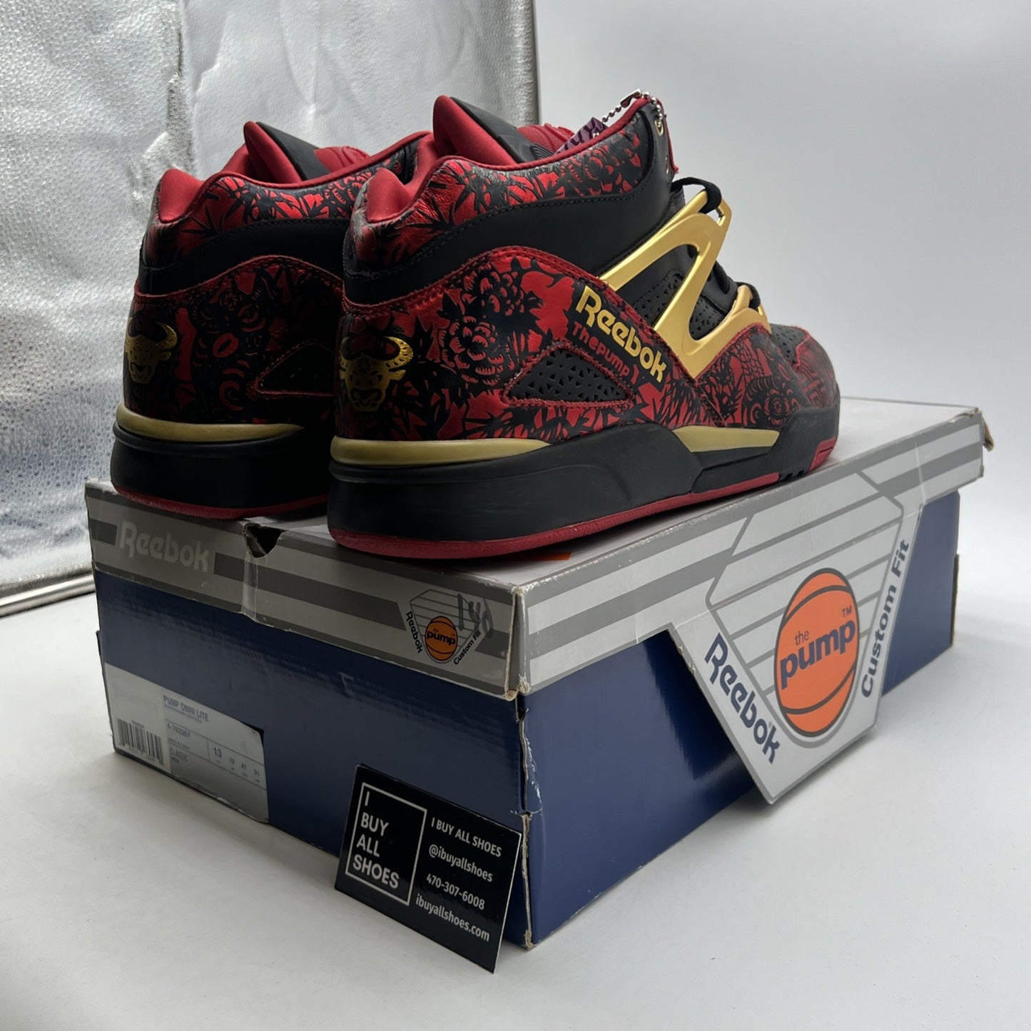 Size 13 - Reebok Pump Omni Lite Year of the Ox Edition Black (4-763267)