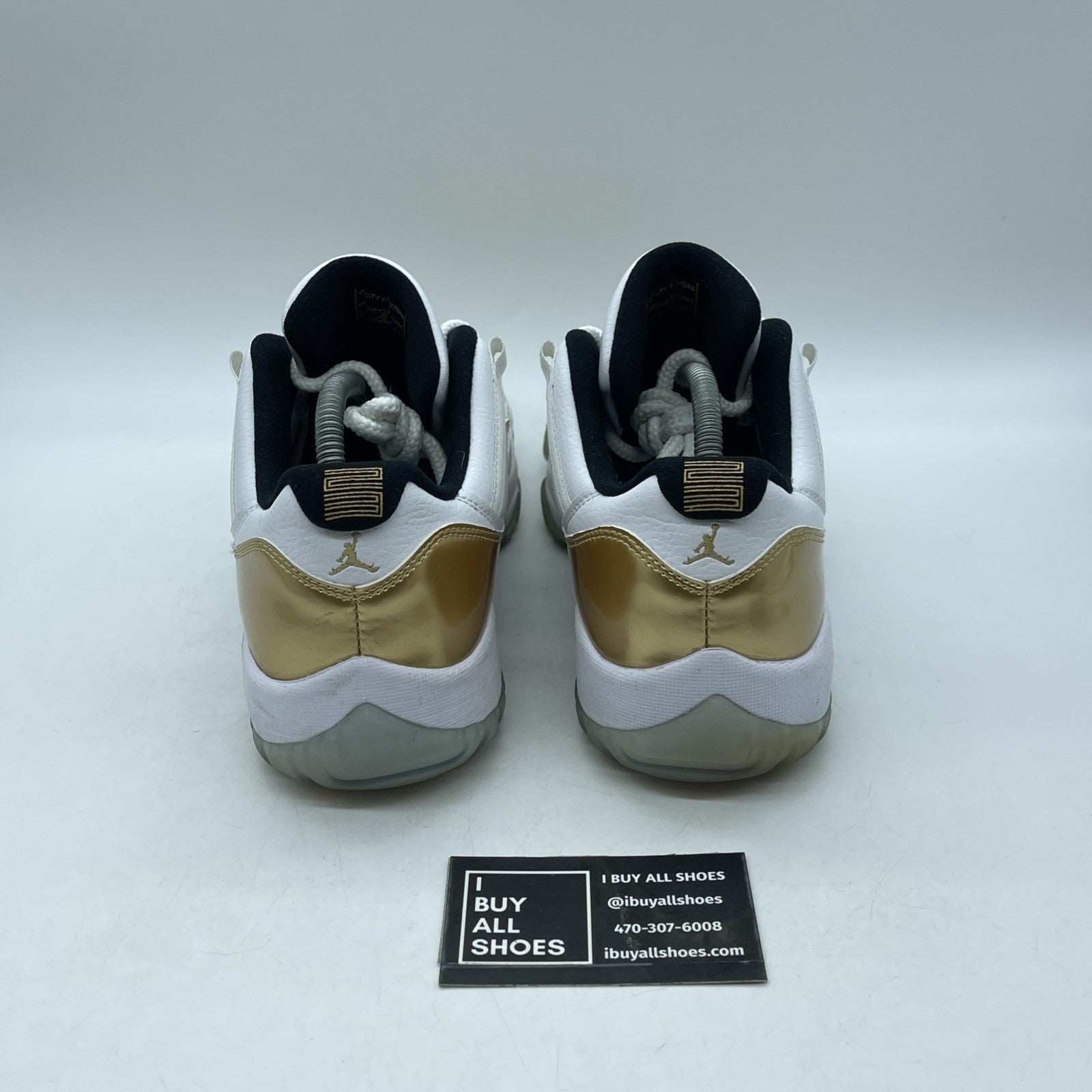 Size 9.5 - Air Jordan 11 Retro Low Closing Ceremony Gold White (528895-103)
