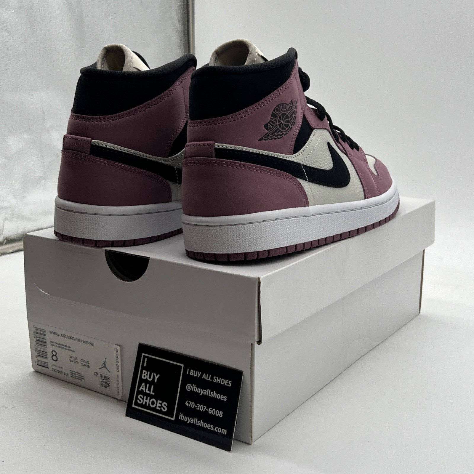 Size 8W - Air Jordan Retro 1 Mid Mulberry Pink  (DC7267-500)