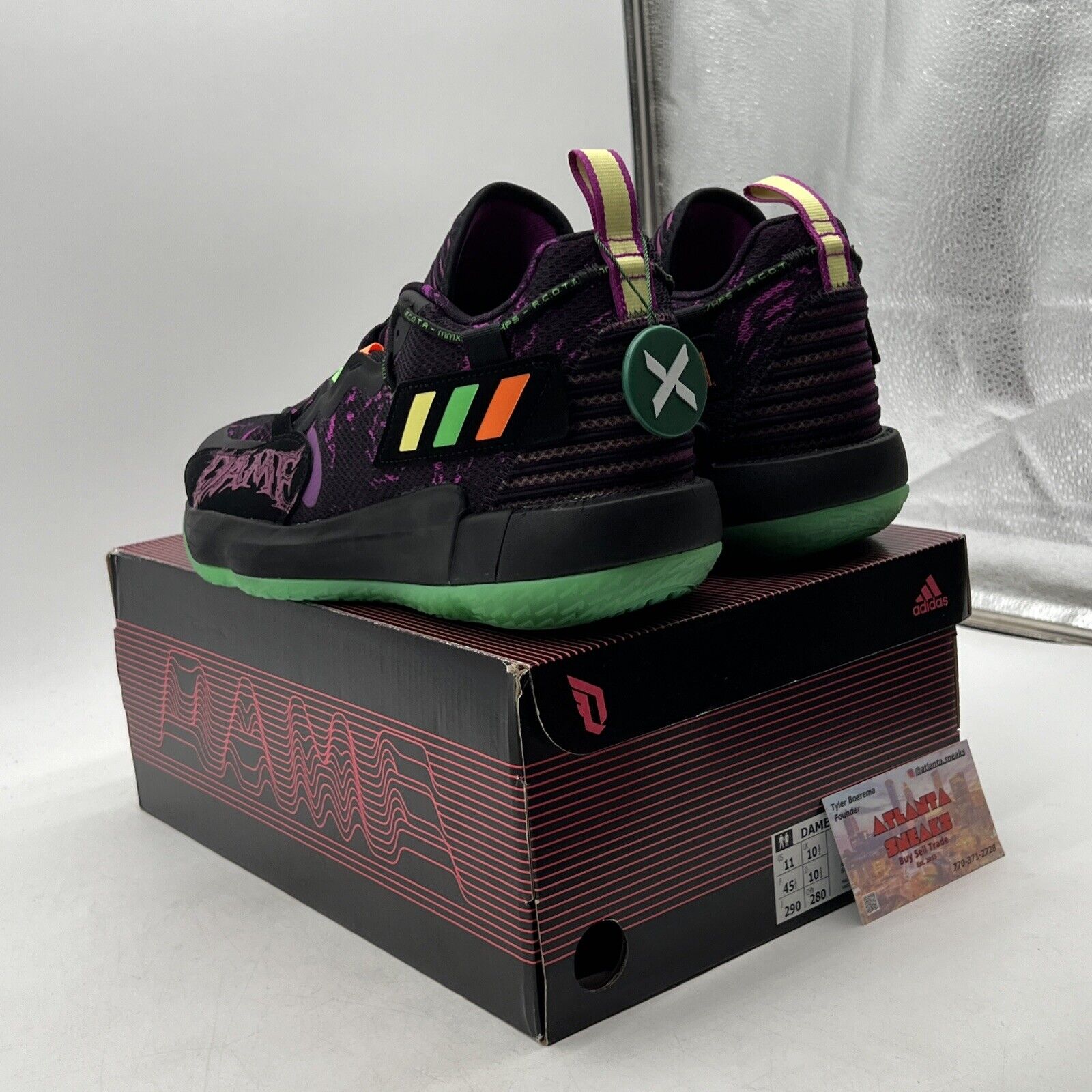 Size 11 - adidas Dame 7 EXTPLY Halloween Purple Black Suede (H67750)