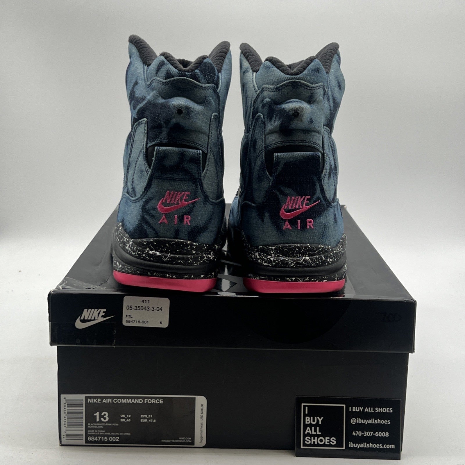 Size 13 - Nike Air Command Force Bleached Denim (684715-002)
